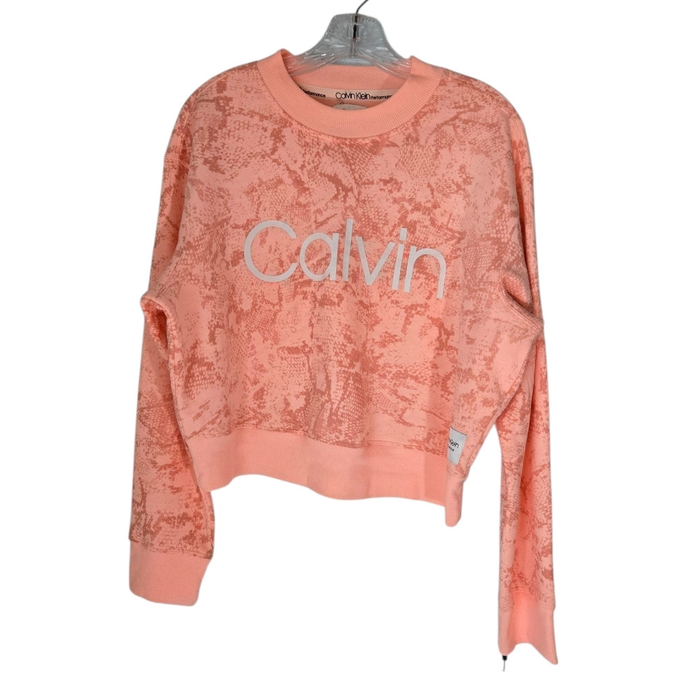 Calvin Klein Performance Coral Patterned Sweatshirt Size Large - Picture 8 of 11